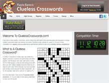 Tablet Screenshot of cluelesscrosswords.com